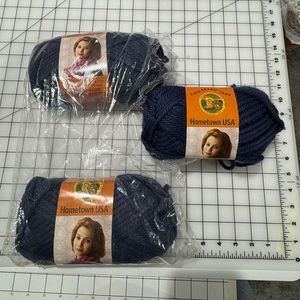 Set Of 3 Lion Brand Yarn
